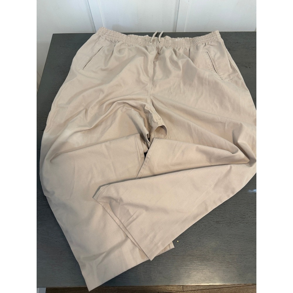 Baxter Wells Woman Khaki Elastic Waist Drawstring Pants Tan Plus Size 24W